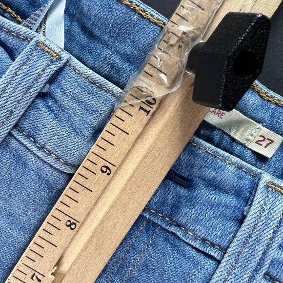 Levi's Jeans Womens 26x30* 726 Flare Mid Rise Blue Faded Distressed Denim Tag 27 - Picture 15 of 16